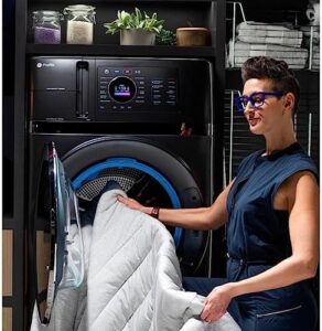 GE Profile PFQ97HSPVDS 28 Inch Smart Front Load Washer/Dryer Combo with 4.8 cu.ft. Capacity, Smart Features, and Steam Technology