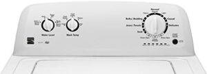 Kenmore Top-Load Washer with Dual Action Agitator in white, showing its stainless steel drum and large capacity.