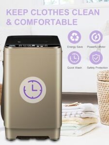 Full-Automatic Washing Machine with LED Display and Drain Pump for Apartments and RVs