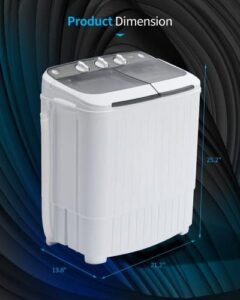 TABU 17.6Ibs Portable Washing Machine, compact and energy-efficient, perfect for small living spaces like dorms, apartments, and RVs.