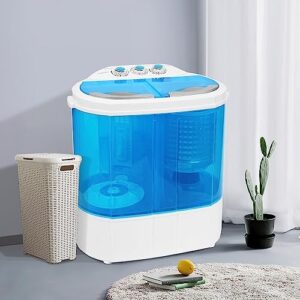 Portable Washer Mini Washing Machine - Twin Tub Compact Design for Laundry, Dorms, RV, Camping