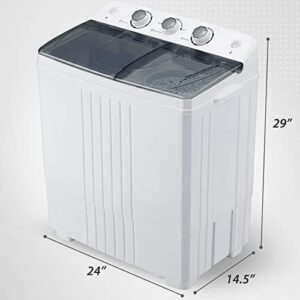 Homguava Portable Washing Machine 20Lbs Capacity Compact Washer and Dryer Combo Twin Tub Laundry Washer and Spinner