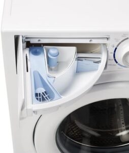 Splendide Washer 24IN 115V 60HZ in a compact laundry space, showcasing its sleek design and energy-efficient features.