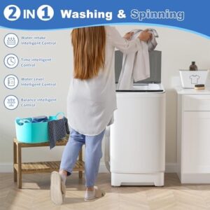 Portable Full Automatic Washing Machine for small spaces, ideal for apartments, RVs, and dorms with a 1.3 Cu Ft capacity