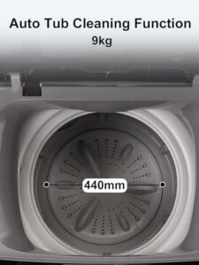 Full Automatic 25lbs Compact Portable Washing Machine with LED Display, Drain Dump, and 10 Wash Programs in Grey