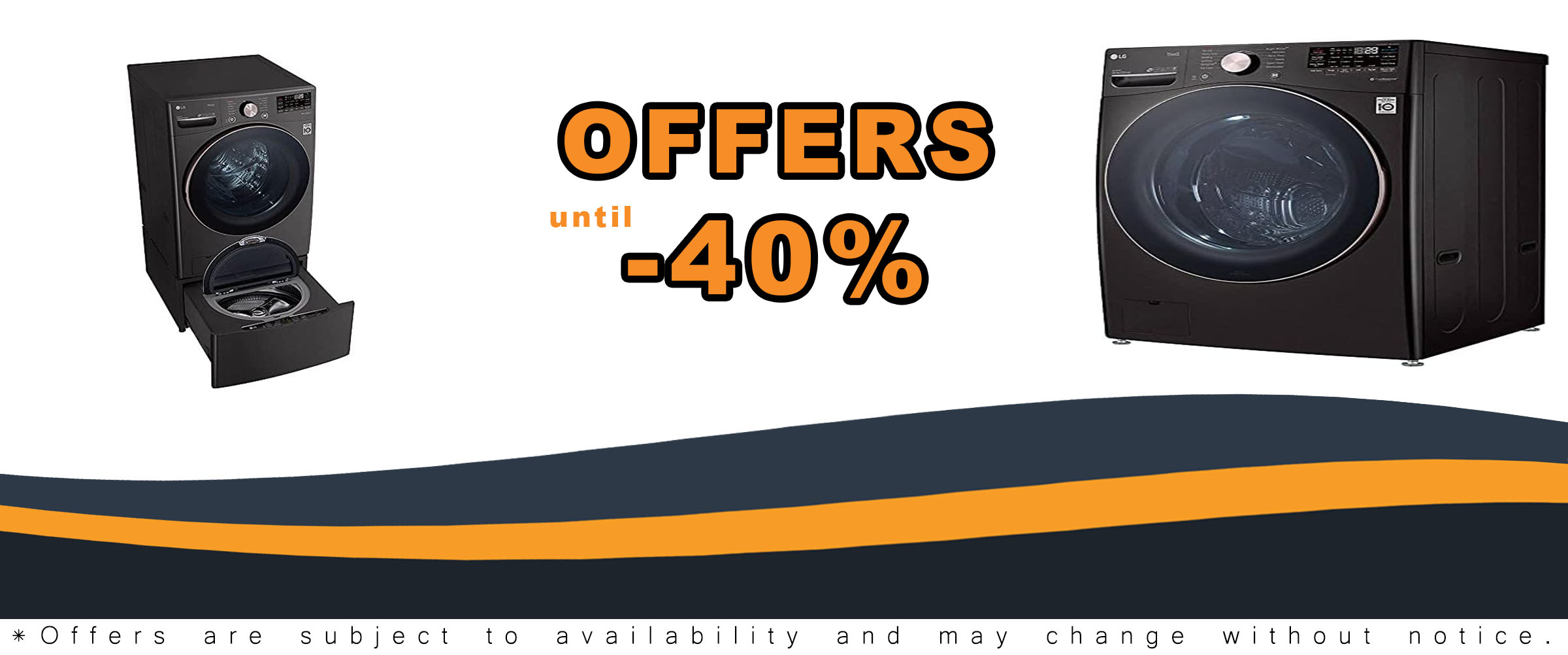 LG WM4000HBA Smart Washer in Black Steel, showing the sleek design and advanced features