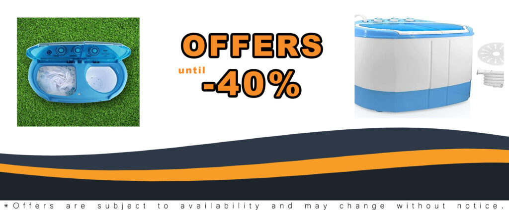 Washing Machine Portable 2-in-1 & Spin-Dryer, ideal for compact spaces and energy-efficient laundry