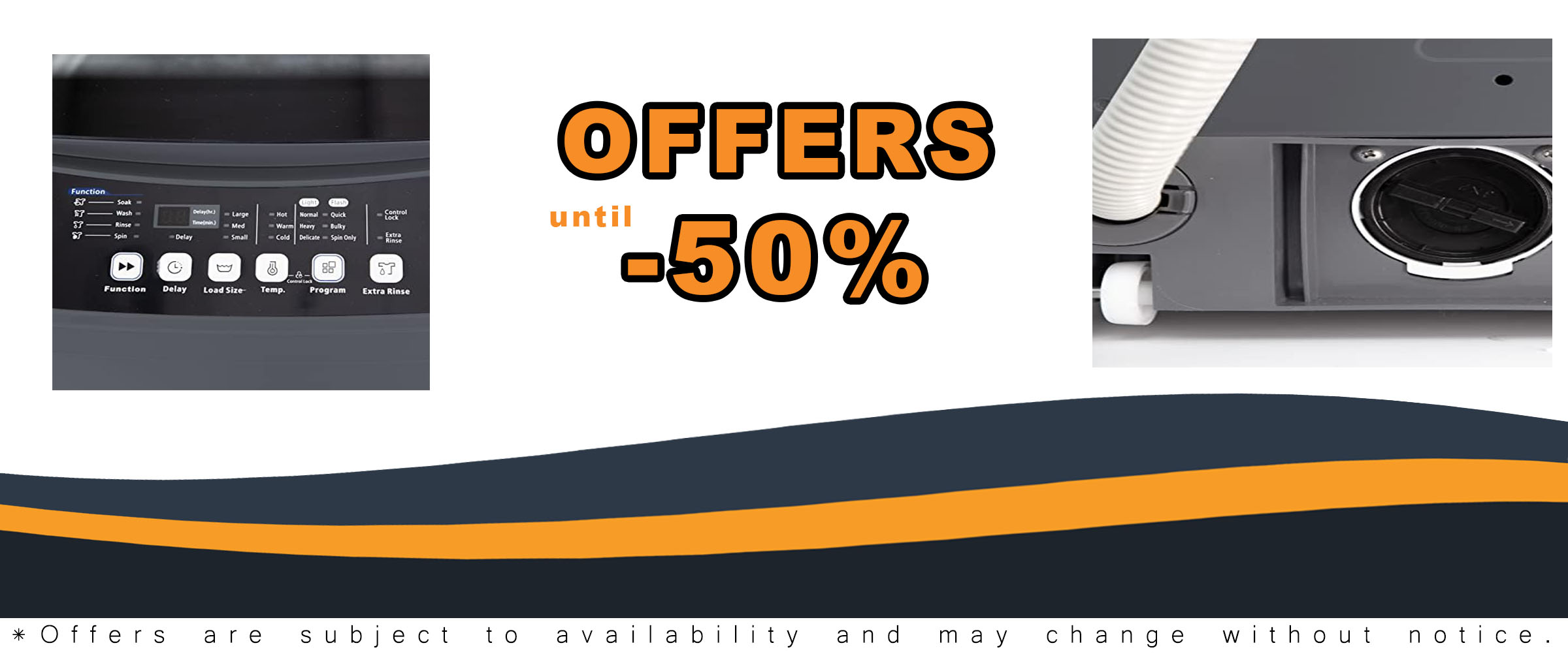 Avanti STW20D2P Portable Washing Machine in gray, compact design perfect for small spaces like apartments, dorms, and RVs