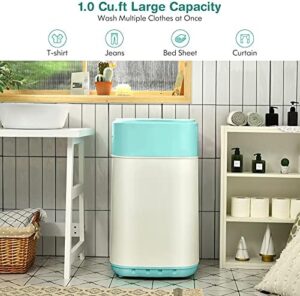 Costway Portable Washing Machine with built-in drain pump and child lock, perfect for small spaces like RVs, dorms, and apartments.