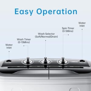 Portable Washing Machine, 18lbs Portable Washer & Dryer Combo for Apartments, RVs, Camping, and Dorms