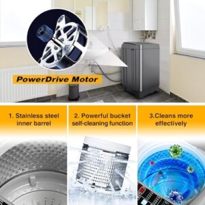 Portable Washing Machine 25 lbs with LED Display and Drain Pump – Perfect for Apartments