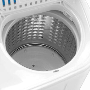 Portable Compact Twin Tub Washing Machine with Semi-Automatic Operation and Built-in Drain Pump