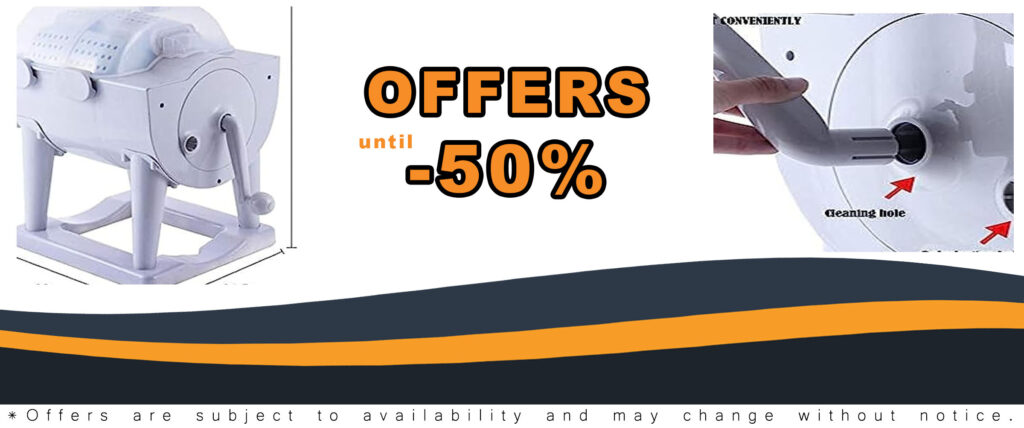 Manual Portable Turbo Washing Machine Spin Dryer, perfect for camping, apartments, and business trips