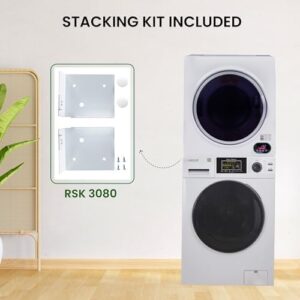 Equator Premium Stackable Washer and Vented Digi Dryer in White