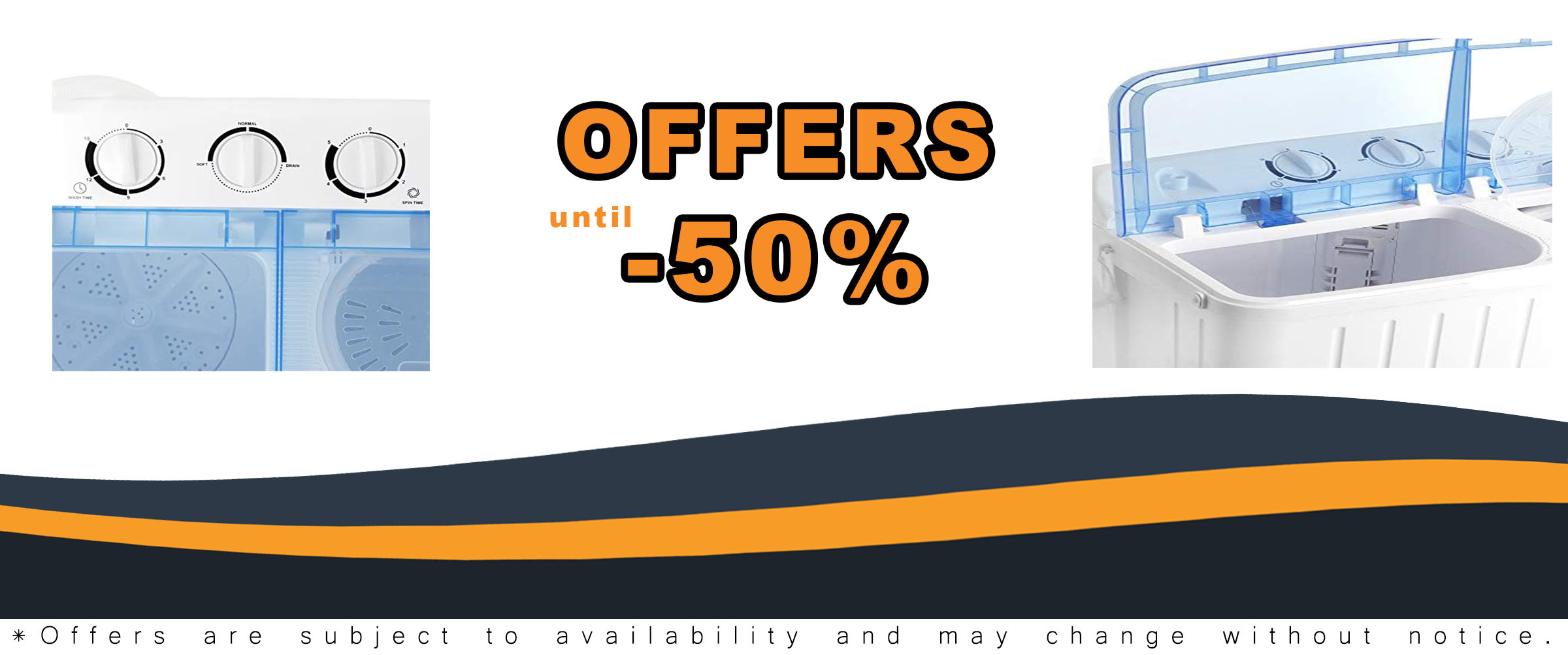 LEMY Portable Washing Machine 17.6lbs Capacity Twin Tube, White, Compact Design 