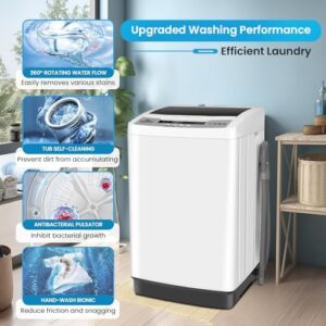 Nictemaw 2.4 Cu.Ft Portable Washing Machine in an apartment setting  