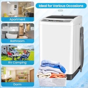 Nictemaw 2.4 Cu.Ft Portable Washing Machine in an apartment setting  