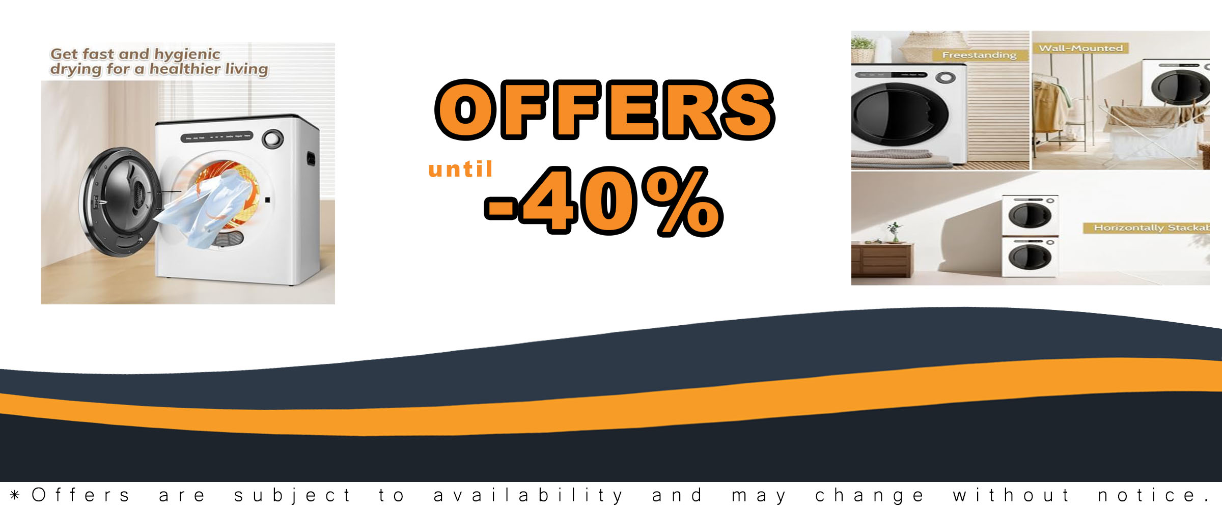 Portable Clothes Dryer 1.6 cu.ft in white with stainless steel tub, ideal for apartments, homes, and dorms