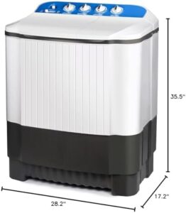 Portable Washing Machine with Twin Tub Design for Apartments and RVs