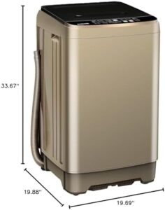 Portable Washing Machine in Gold with LED Display and 10 Programs