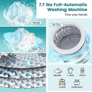 Costway 7.7 Lbs Portable Washing Machine, compact design, full automatic, perfect for RVs and apartments
