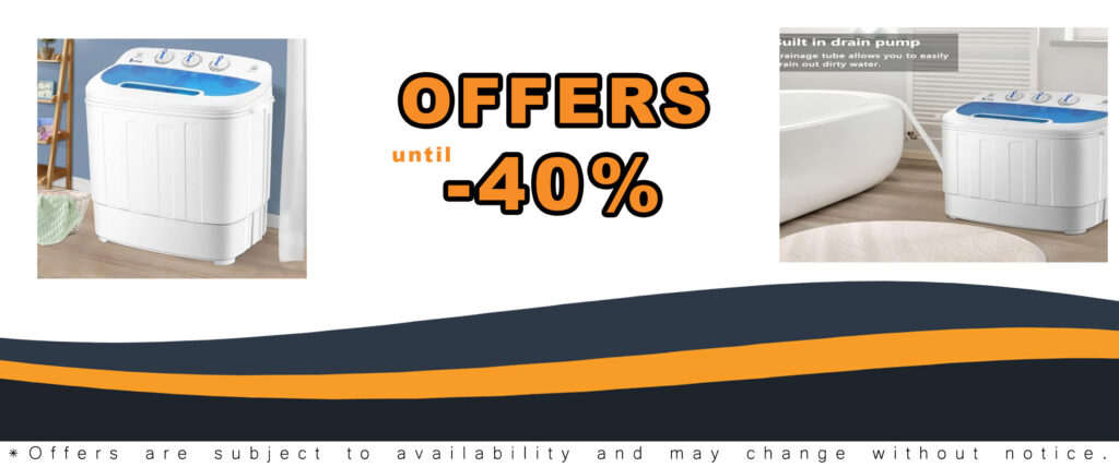 Portable Washing Machine and Spin Dryer Combo with Drain Pump for Apartments, RVs, and Small Spaces