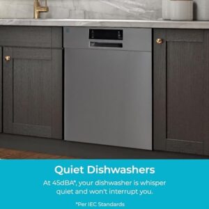 Kenmore 24" Built-In Stainless Steel Tub Dishwasher with EasyFlex 3rd Rack and TurboDry feature in white