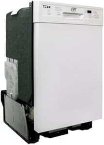 SPT SD-9254WA Built-In Dishwasher in white with heated drying and stainless steel tub