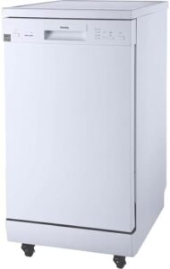 Danby DDW1805EWP Portable Dishwasher in white, perfect for apartments and small kitchens