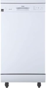 Danby DDW1805EWP Portable Dishwasher in white, perfect for apartments and small kitchens
