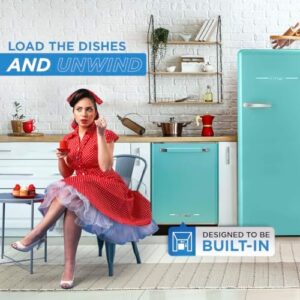 Unique Appliances UGP-24CR DW T Classic Retro Dishwasher in Ocean Mist Turquoise