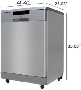 SPT SD-6513SSB 24″ Wide Portable Dishwasher with ENERGY STAR and Stainless Steel Tub