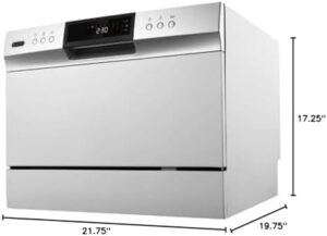 Whynter CDW-6831WES 6 Place Setting LED White Countertop Portable Dishwasher