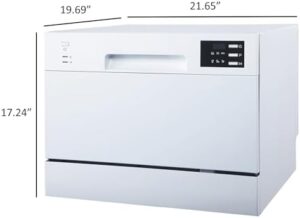 SPT SD-2225DWA Energy Star Countertop Dishwasher with Delay Start & LED – White