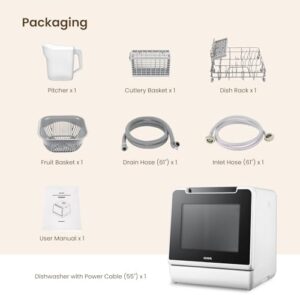 HAVA Countertop Dishwasher with 8 Wash Programs and Portable Design