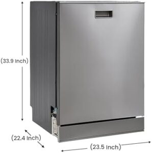 Equator 24 in Dishwasher Top Control 3 Rack in Silver