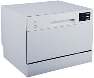 SPT SD-2225DS Compact Countertop Dishwasher with Stainless Steel Interior and 6 Place Settings