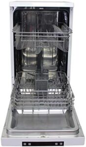 SPT SD-9263WA 18″ Wide Portable Dishwasher in white with stainless steel tub