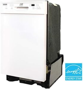 SPT SD-9254W 18″ Wide Built-In Dishwasher with 6 Wash Programs and Stainless Steel Tub