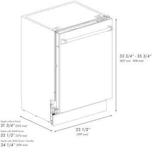 ZLINE Autograph Edition 24" Dishwasher in Stainless Steel with Gold Handle and 3rd Rack