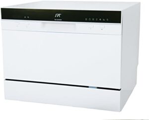 SPT SD-2224DWB ENERGY STAR Countertop Dishwasher in White with Delay Start and LED