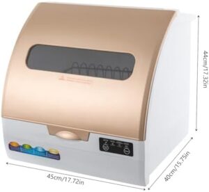Portable Countertop Dishwasher, 900W Compact Tableware Washing Machine with 360° Spray and Touch Screen