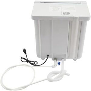Portable countertop dishwasher with 5L built-in water tank and rotating spray for thorough cleaning