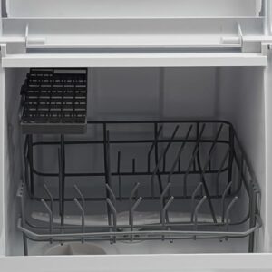 110V 800W Mini Portable Dishwasher on a countertop, showcasing its compact design and multiple cleaning modes  