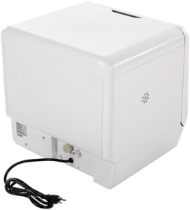 Portable Countertop Dishwasher with clear door and drying storage for apartment, RV, and dorm use.