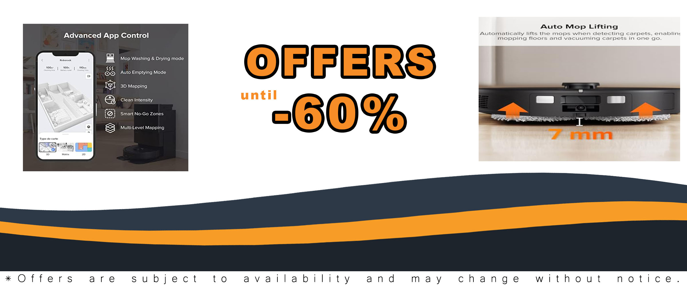 Roborock Qrevo 2R3W Robot Vacuum and Mop with Dual Spinning Mops and Auto Mop Washing