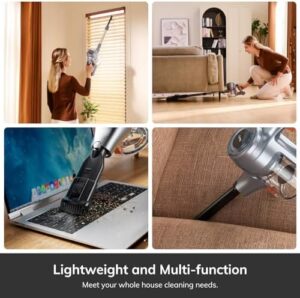 ILIFE Cordless Vacuum Cleaner H80 - Lightweight and Self-Standing Vacuum for Home Cleaning  