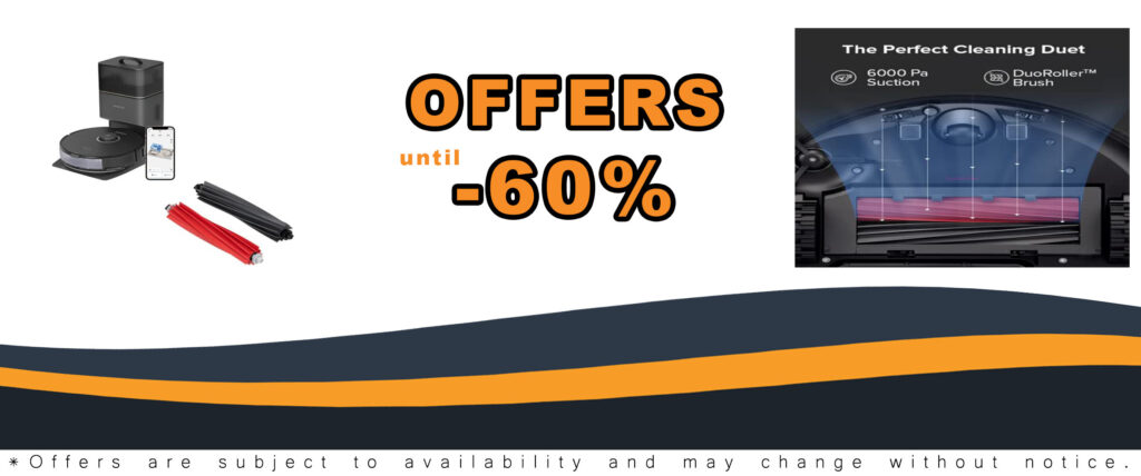 Roborock S8+ Robot Vacuum and Main Brushes Bundle in black, showcasing advanced suction and smart navigation