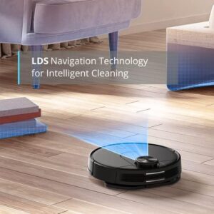 VIOMI Smart Robot Vacuum V2 Max in black, designed for multi-floor cleaning with Alexa compatibility and Y-pattern cleaning technique