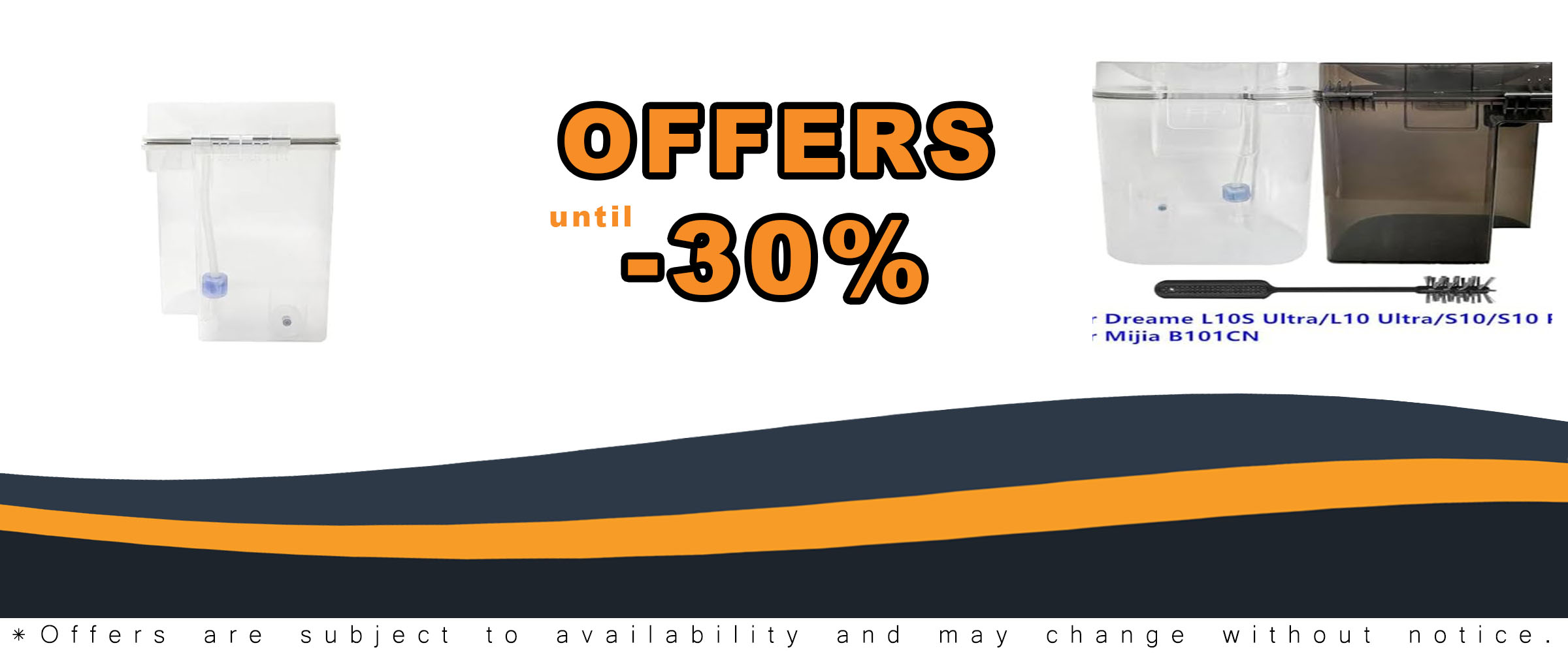 Sewer Robot Vacuum Cleaner Accessories Fresh Water Tank Compatible for Mijia B101CN, Dreame L10S Ultra